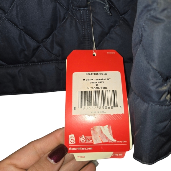BNWT The North Face Men's Thermoball Quilted Sherpa Lined Button Up Jacket Sz XL - Picture 9 of 10